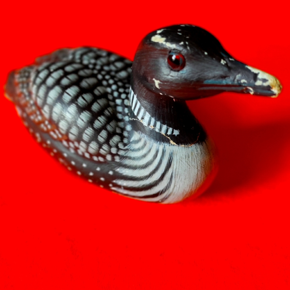 Wooden decoy duck